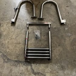 4 Steps Pontoon Ladder for Boat or Pool