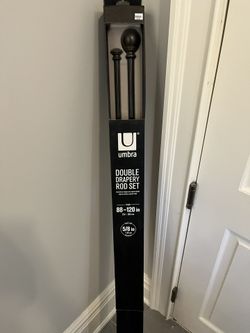 Umbra Double Drapery Rod Set 