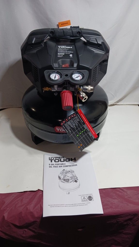 New Hyper Tough 6 Gallon Compressor VACW1523BEMG