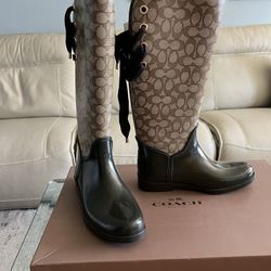 Coach Rain Boots- New Size 10