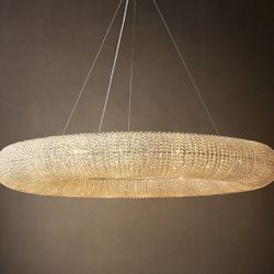 CRYSTAL HALO 60” CLEAR ROUND CHANDELIER 
