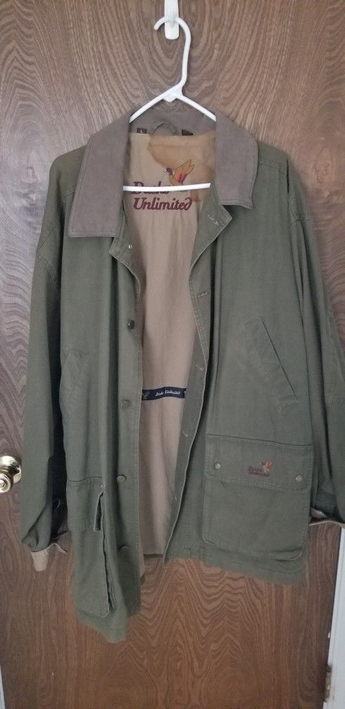 Mens Ducks Unlimited Canvas Field Coat (large)