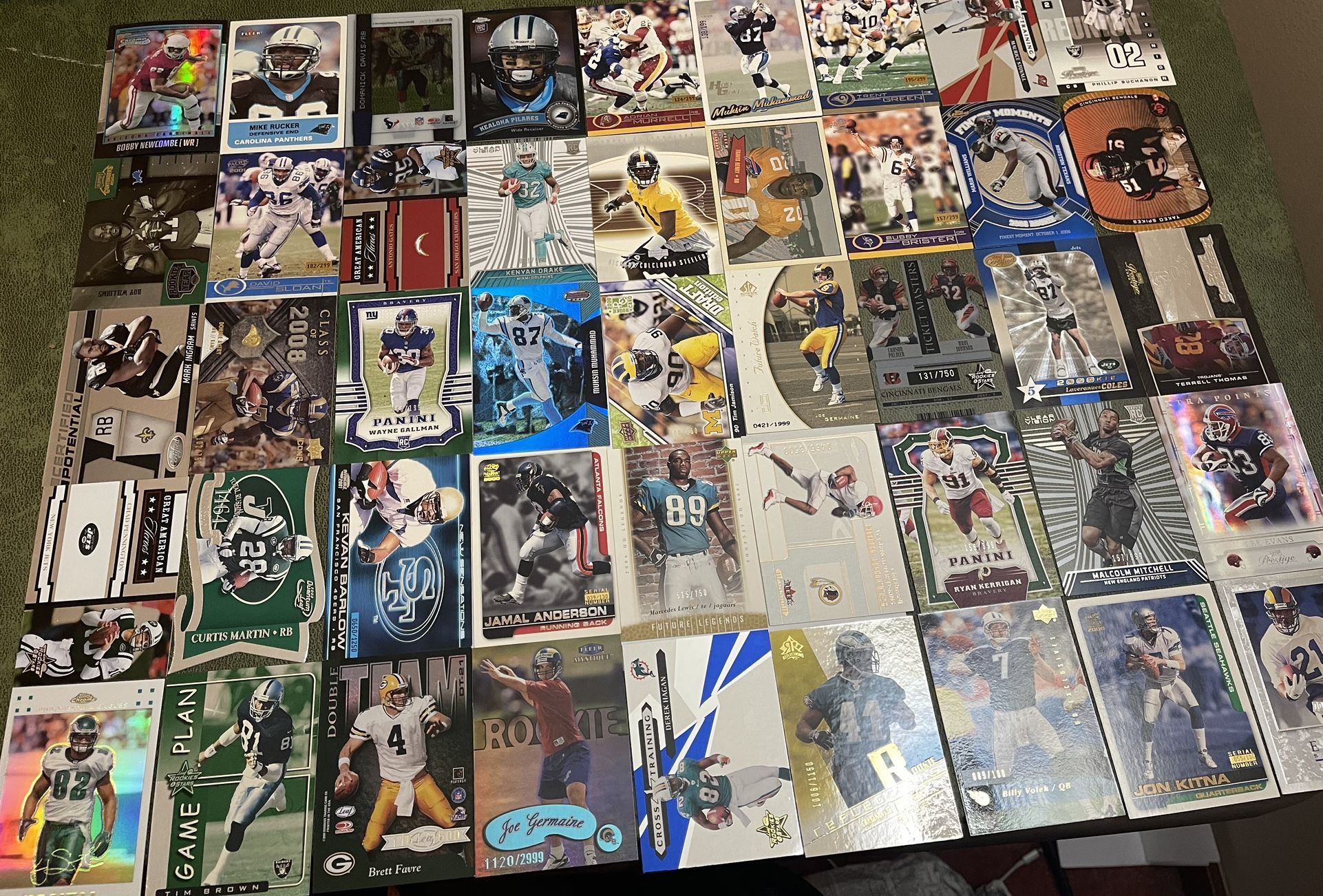 Lot Of 45 Serial Numbered NFL Cards