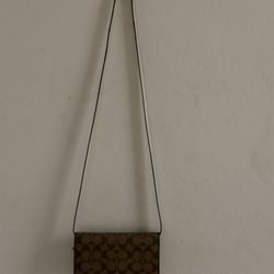 Beige & Brown Coach Purse