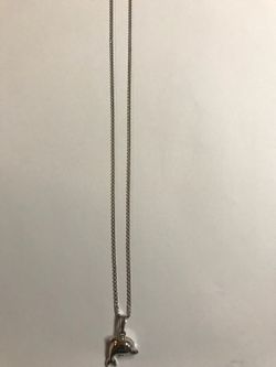 Dolphin necklace silver 925