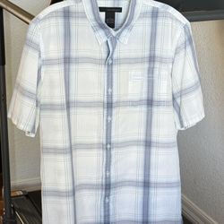 Calvin Klein Jeans Short Sleeve Plaid Button-Down Shirt
