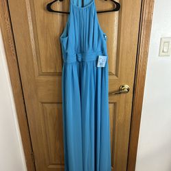 DB Collections Blue Bridesmaids Dress Size 16 NWT