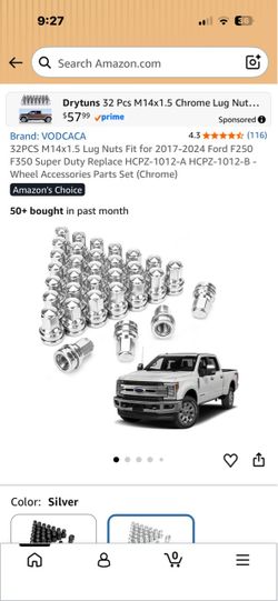 Lug nuts 14x1.5 ,32 pcs for Ford F-250,F-350