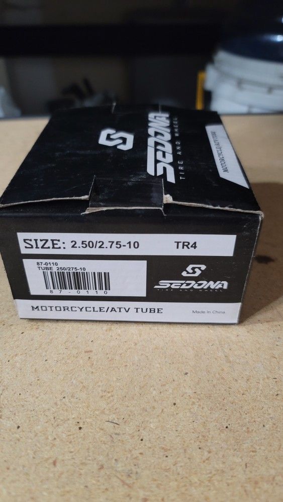 Sedona 2.50/2.75-10 Inner Tire Tube Motorcycle Straight Valve Stem 2.50 2.75 10