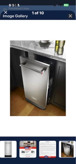 NEW 15” KITCHEN AID TRASH COMPACTOR IN BOX. 8/7/26