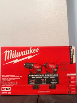 New Milwaukee M12 Brushless Subcompact Drill and Impact Kit
