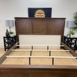 Charlton Home - Ailany Walnut King Bed Frame 