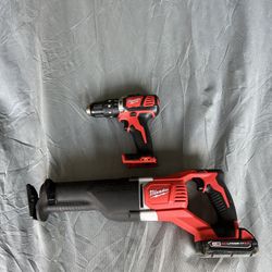 Milwaukee Sawzall And Hammer Drill