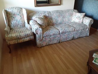 Beautiful couch with matching armchair