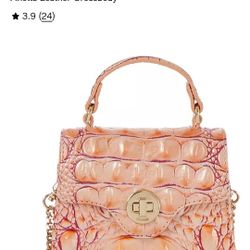 New Brahmin mini leather crossbody bag