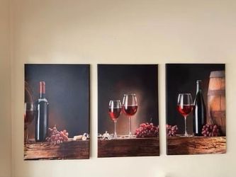 3 Piece Wine Wall Art