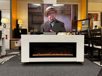 White Tv Console w/ Tv Included