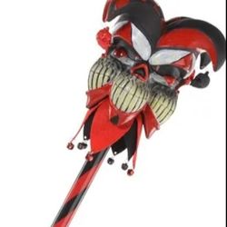 Halloween. Jester. Clown. Staff. Cane