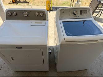 GE washer and Maytag dryer