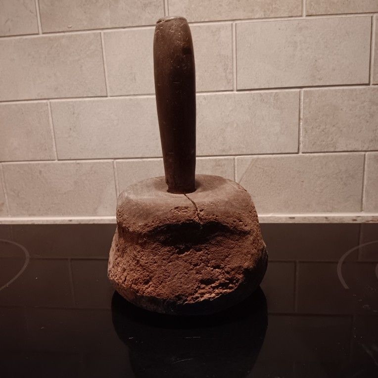 Antique Wood Pounder, Mallet Or Pestle