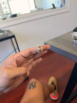 Smoked citrine silver ring