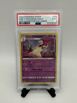 Hisuian Typhlosion Card 052/189 GameStop Exclusive Astral Radiance Stamp PSA 9