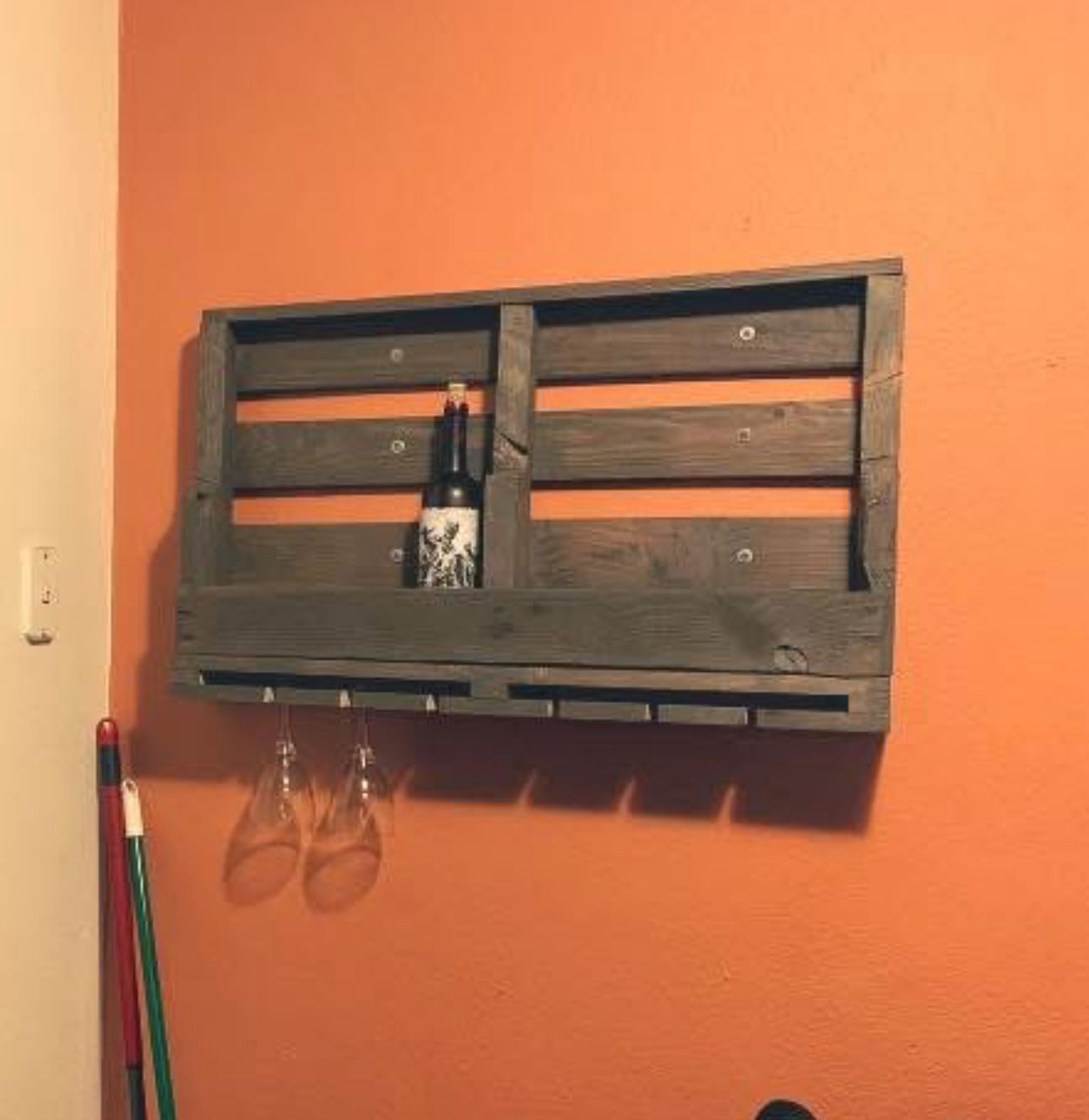 Custom Made Pallet Wine Rack