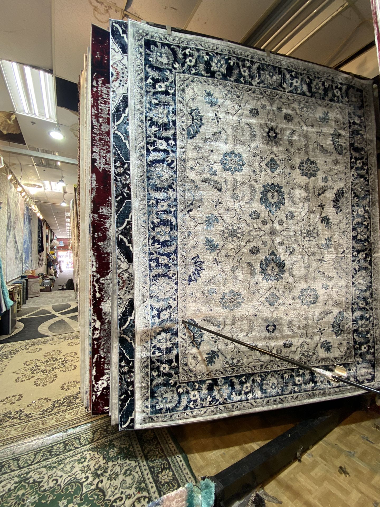 8x10 Area Rugs Carpet Rugs Persian Design Soft Colors Blue Gary