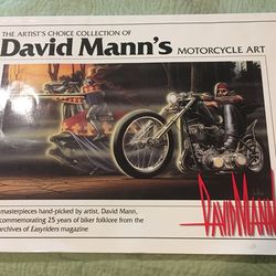 Signed David Mann Motorcycle Art 