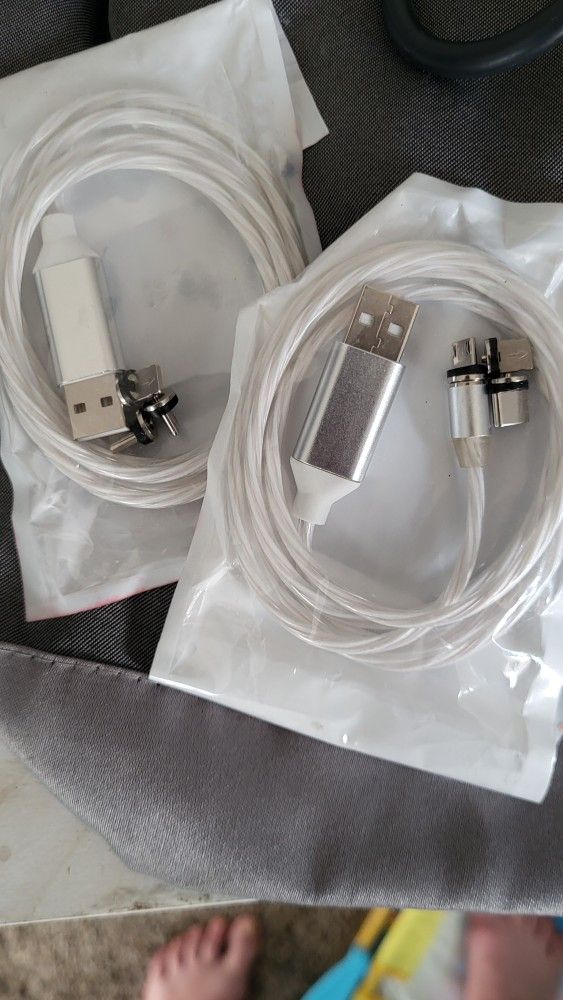 3 Lightning Light Up Charger Chords.