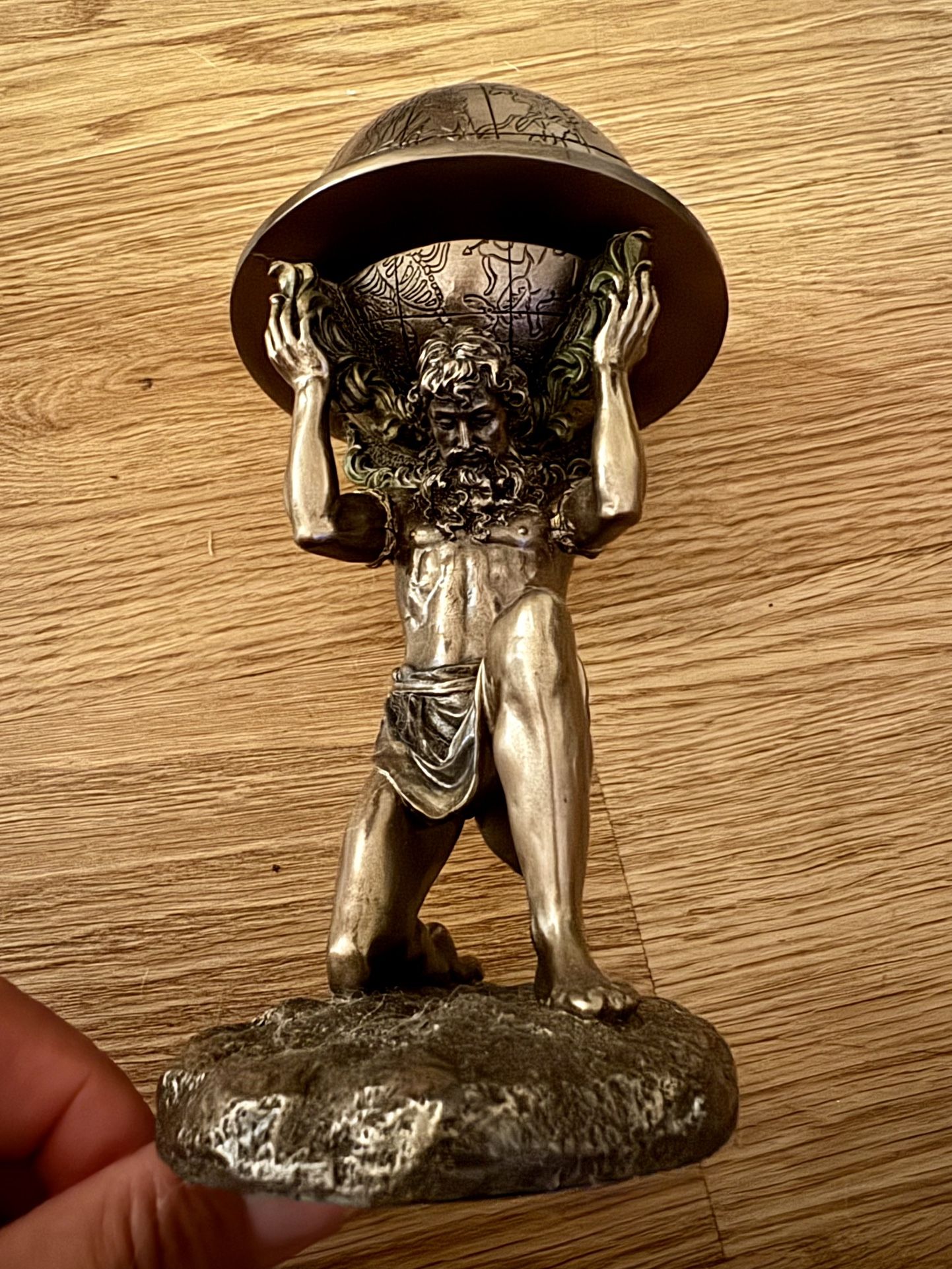 VERONESE DESIGN 9 Inch Greek Titan Atlas Carrying The World