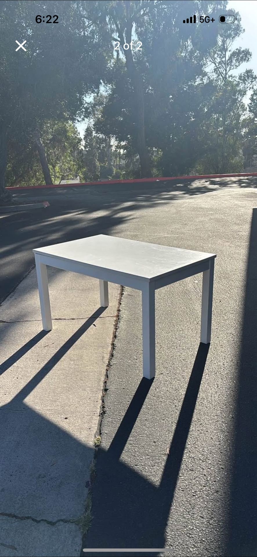 White Dining Table With Extender