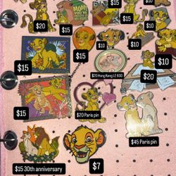 Simba / Lion King Authentic  Disney Pins For Sale!