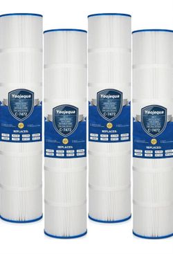 Brand new 4 x Yoojequa PCC130 Pool Filter Cartridge Compatible with C-7472, Clean and Clear Plus 520, CCP520, R173578, 178585, , FC-1978, FC-6