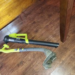 Used Ryobi Leaf Blower & Weed Trimmer 