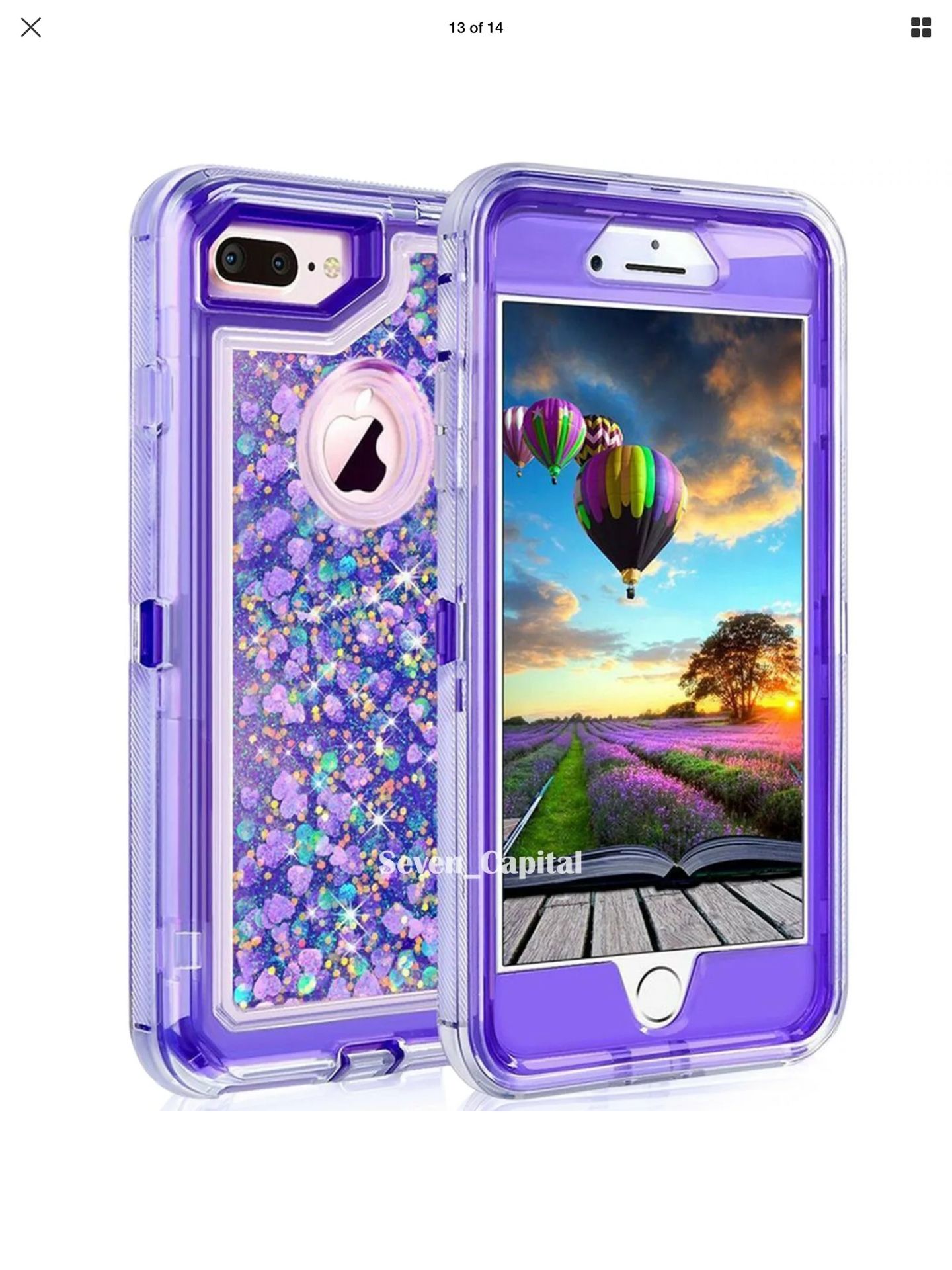 For iPhone 6 6s 7 7 plus 8 8. Plus XR XS Max Defender Liquid Glitter Case fits Otterbox Clip. Condition is New. Shipped with USPS First Class Packag