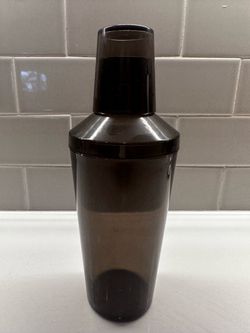 Smoke Black Plastic Cocktail Shaker