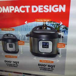 INSTANT POT DUO 7-1 MINI ELECTRIC PRESSURE COOKER, SLOW RICE COOKER, STEAMER, SAUTÉ, YOGURT MAKER, INCLUDES FREE A