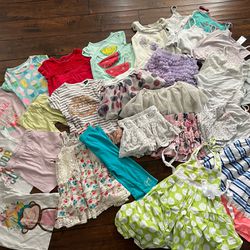 baby girl toddler 18-24 month clothing lot bundle dresses skirts short sleeve tops summer