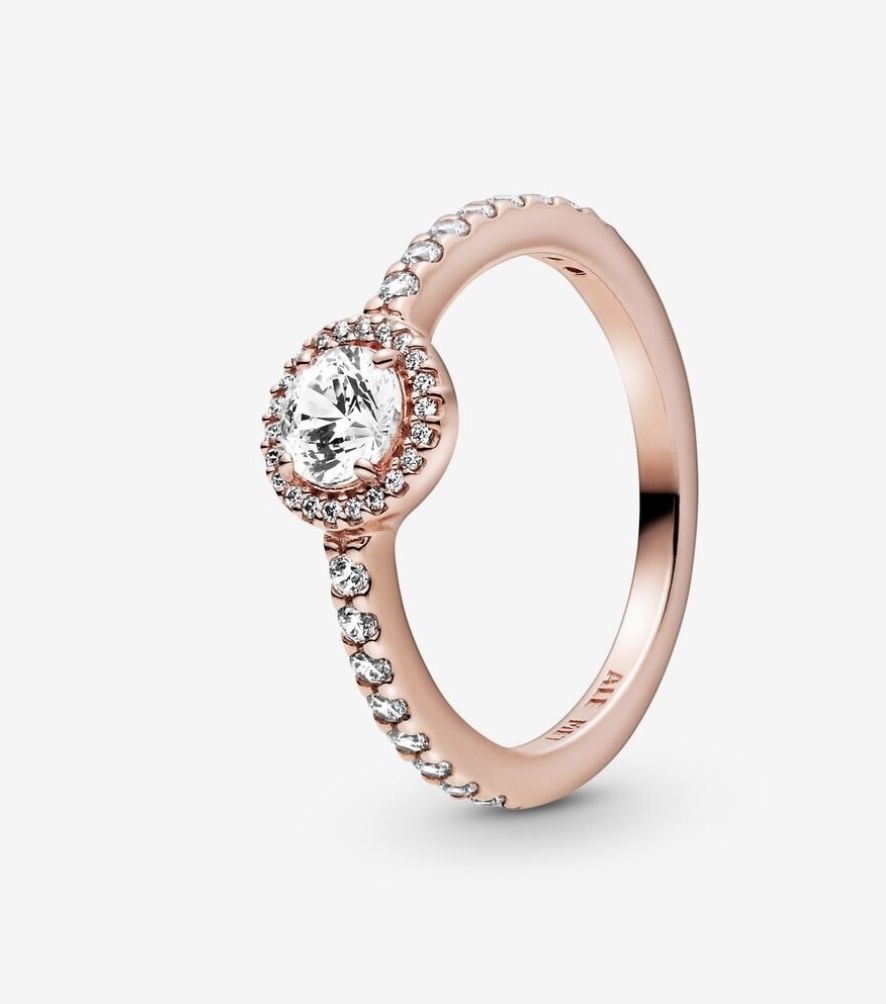 Pandora Gold Halo Ring with Sparkling Stones