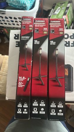 Husky Rechargeable LED Detachable Tripod Light (x3)