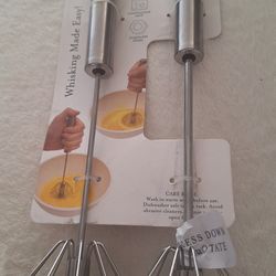 2pc Stainless Steel Rotating Whisk Set (Core Kitchen) Brand New!