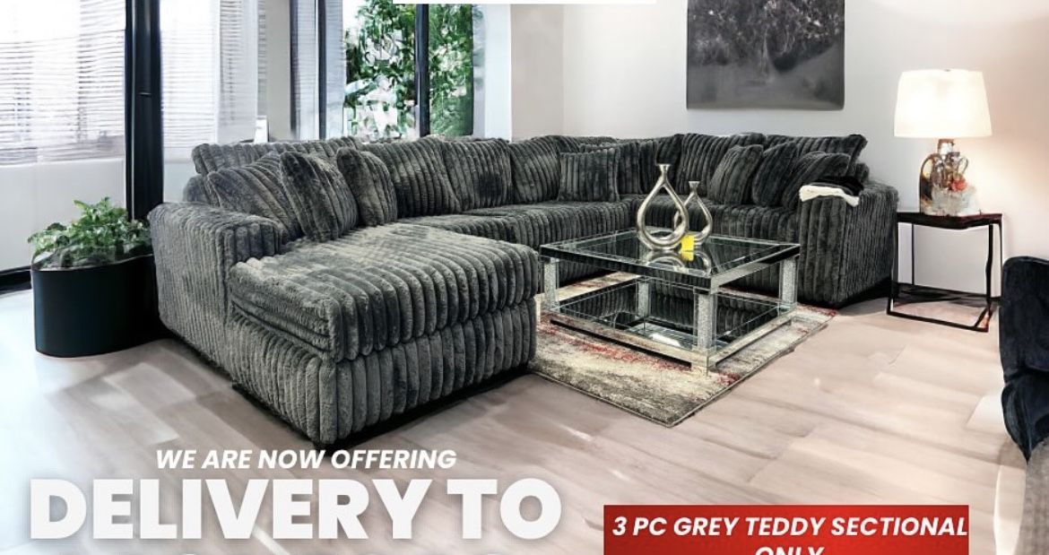 Brand New Super Plush Comfy Corduroy Sectional Set