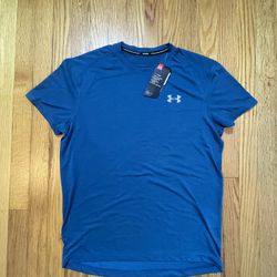 Under Armour Men's UA Run Short Sleeve Shirt Size M The Streaker Tee Blue New