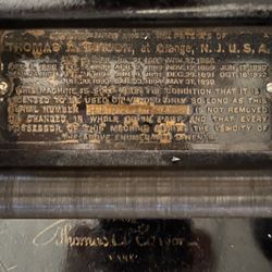 1901 Edison Home Phonograph