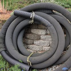 Corrugated Perforated Pipe 3 1/2 in With Sick. 36 Ft Approx.