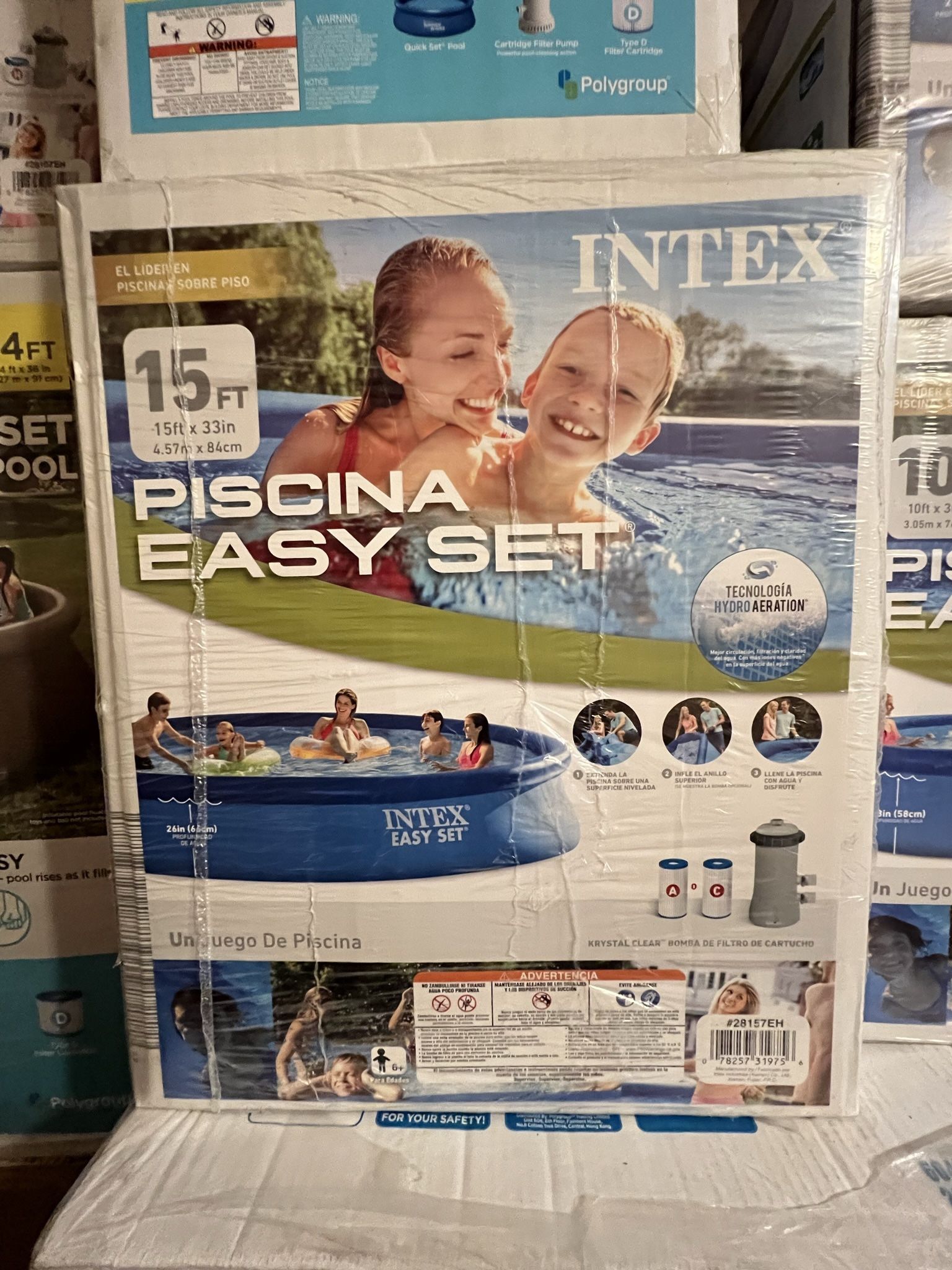 NEW Intex 15ft x 33in Easy Set Swimming Pool With Filter Pump