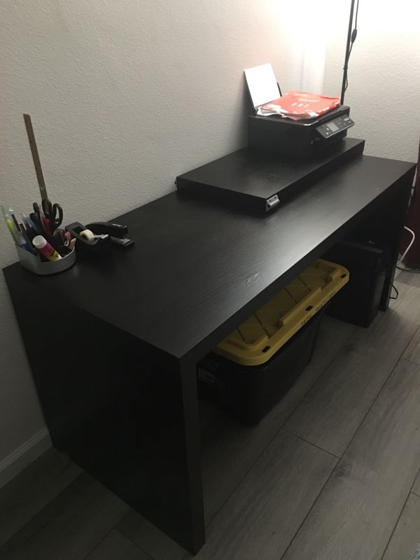 Ikea Malm Desk With Pull Out Panel Black Brown For Sale In