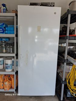 GE Upright Freezer White