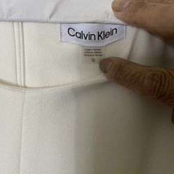 Calvin Klein White A Dress 